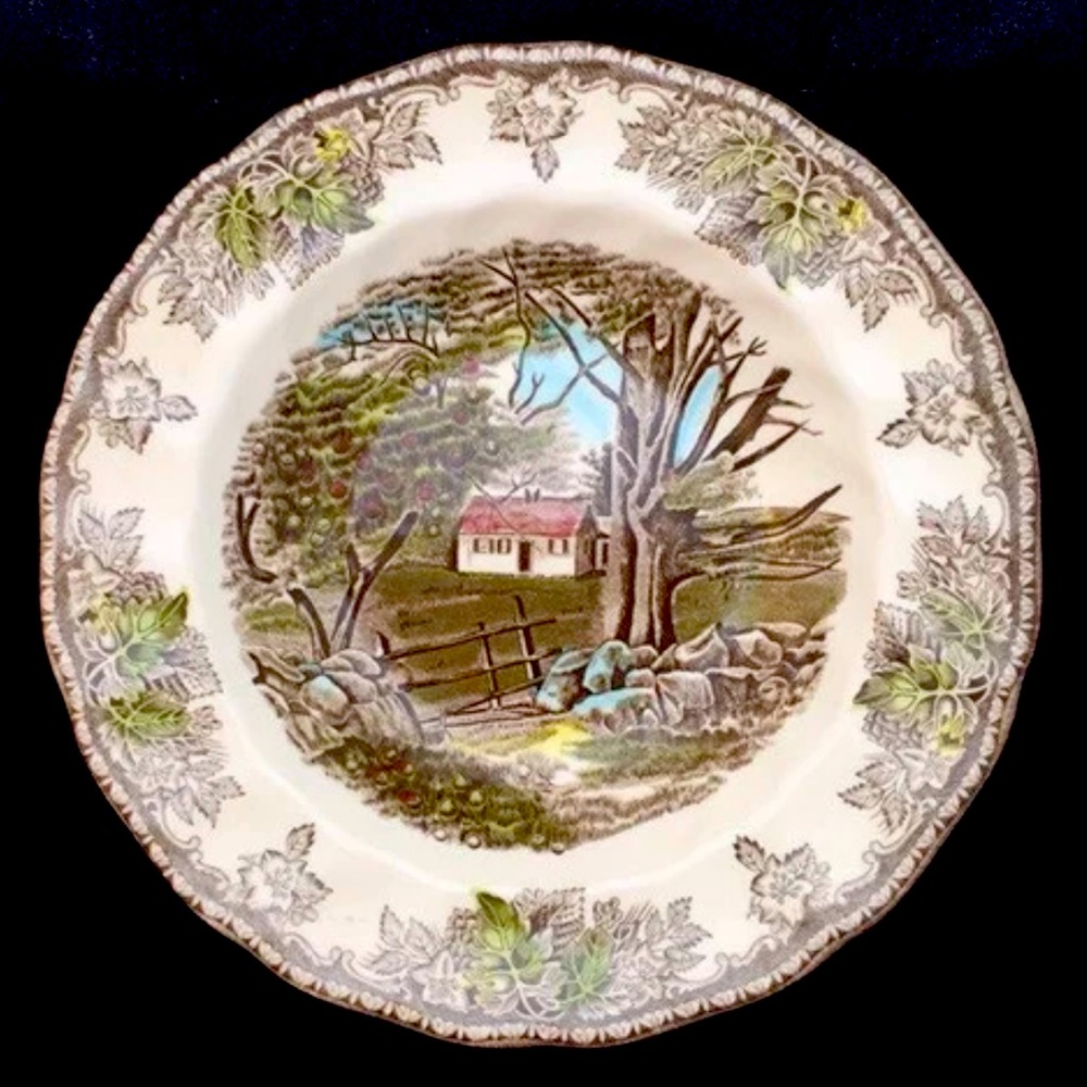 3 Soup Bowls Set Johnson Bros Ironstone The Friendly Village Stone Wall